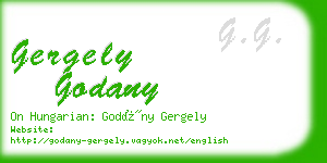 gergely godany business card